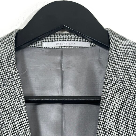 Hickey Freeman T-Model 100% Worsted Wool Houndstooth Check Blazer Men's Size 42R - Picture 10 of 15